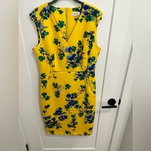 Calvin Klein yellow floral dress. Sale is final.